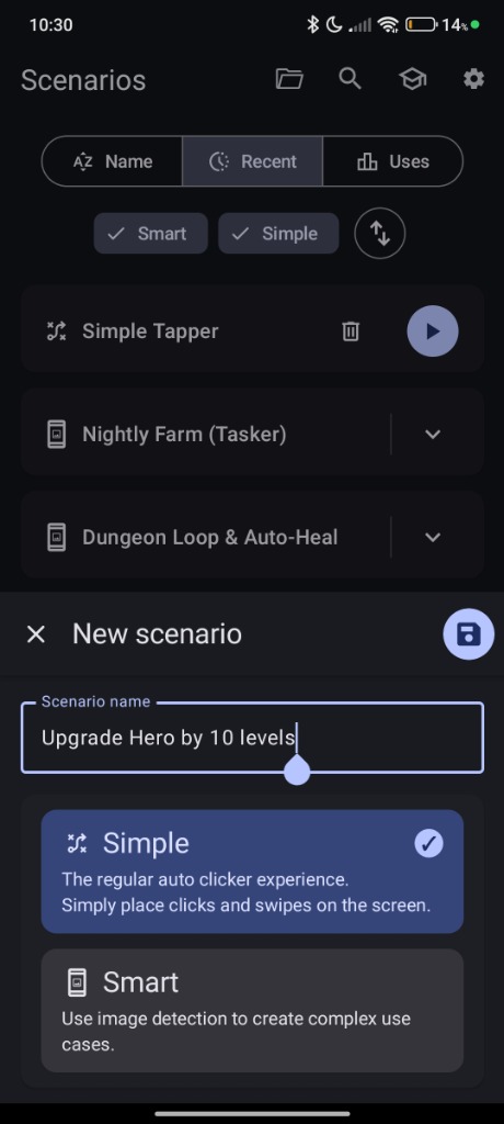 New Scenario Dialog